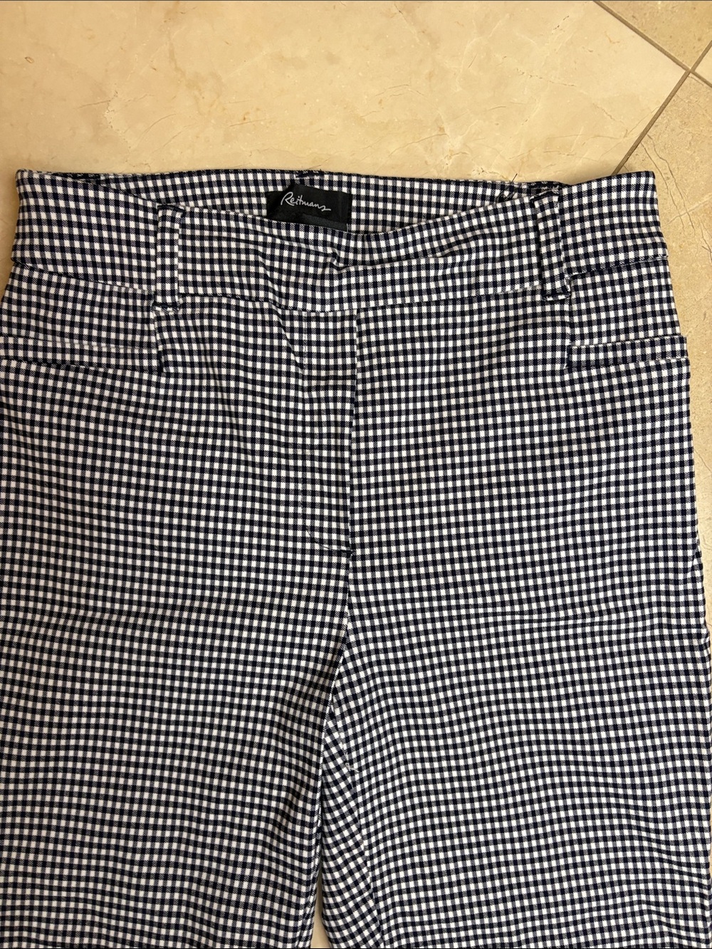 ⭐️ NWOT Reitmans The Iconic Black and White Gingham cropped Pants- size 6 - Picture 4 of 11
